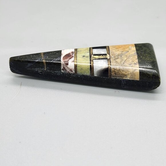 Vintage native american inlaid multi stone bead dangle pendant - Picture 2 of 6